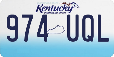 KY license plate 974UQL