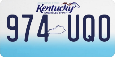 KY license plate 974UQO