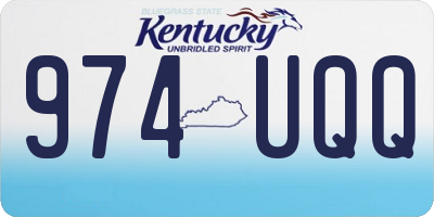 KY license plate 974UQQ