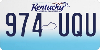 KY license plate 974UQU