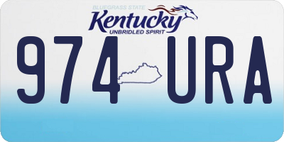 KY license plate 974URA
