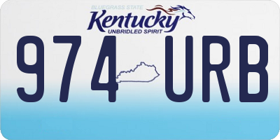 KY license plate 974URB