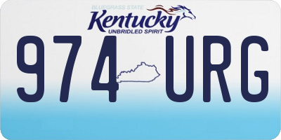 KY license plate 974URG