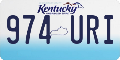 KY license plate 974URI