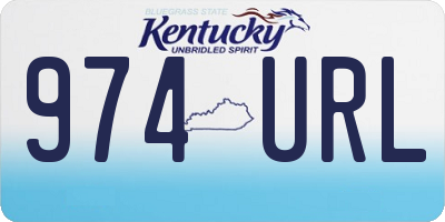 KY license plate 974URL
