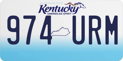 KY license plate 974URM