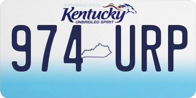KY license plate 974URP