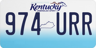 KY license plate 974URR