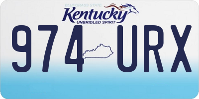 KY license plate 974URX