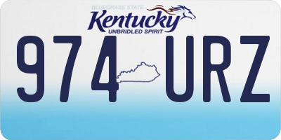 KY license plate 974URZ