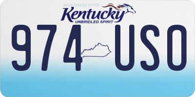 KY license plate 974USO