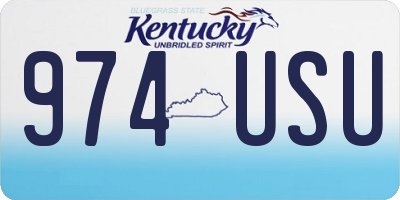 KY license plate 974USU