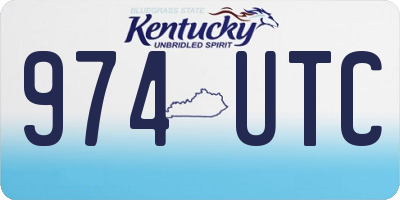 KY license plate 974UTC