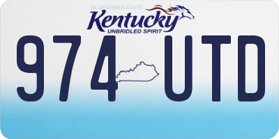 KY license plate 974UTD