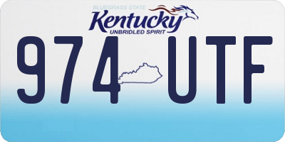 KY license plate 974UTF