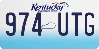 KY license plate 974UTG