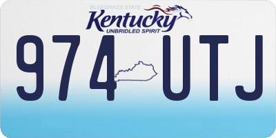 KY license plate 974UTJ