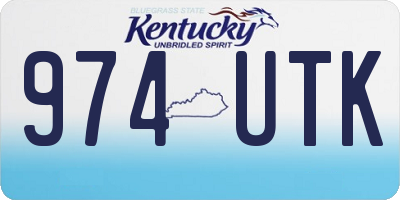 KY license plate 974UTK