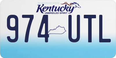 KY license plate 974UTL