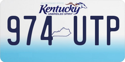 KY license plate 974UTP