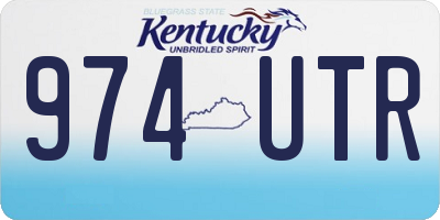KY license plate 974UTR