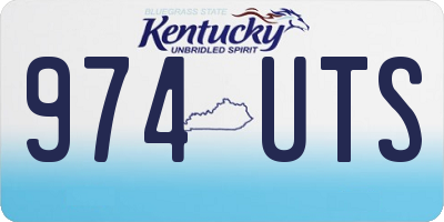KY license plate 974UTS