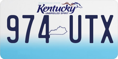 KY license plate 974UTX