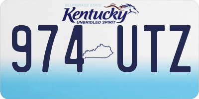 KY license plate 974UTZ