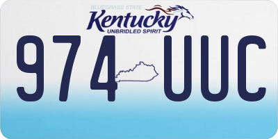 KY license plate 974UUC