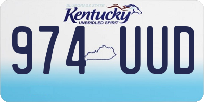 KY license plate 974UUD