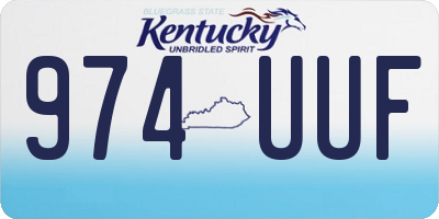 KY license plate 974UUF