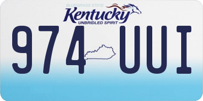 KY license plate 974UUI
