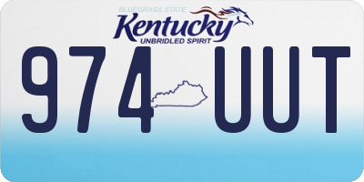 KY license plate 974UUT