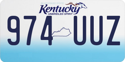 KY license plate 974UUZ
