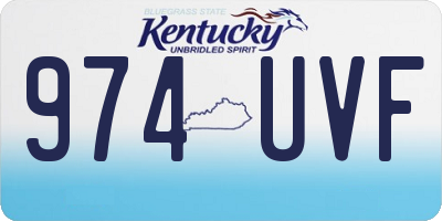 KY license plate 974UVF
