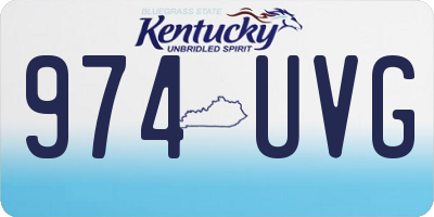 KY license plate 974UVG