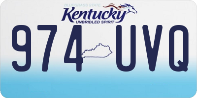 KY license plate 974UVQ