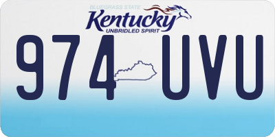 KY license plate 974UVU