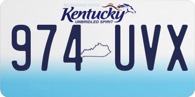 KY license plate 974UVX