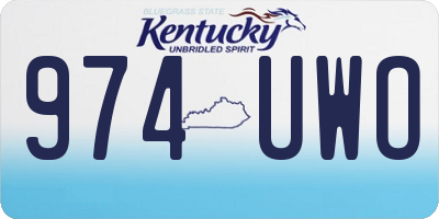 KY license plate 974UWO