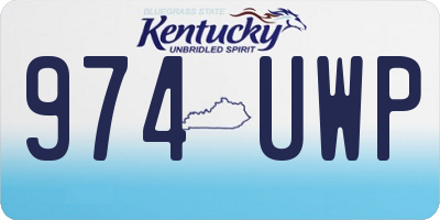 KY license plate 974UWP