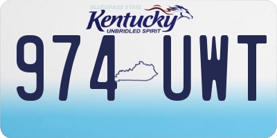 KY license plate 974UWT