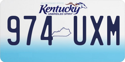 KY license plate 974UXM