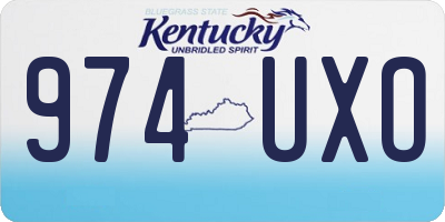 KY license plate 974UXO