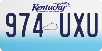KY license plate 974UXU