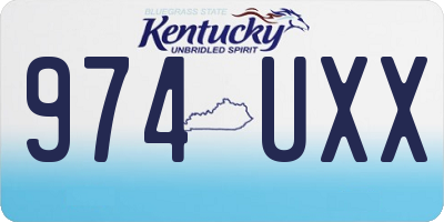 KY license plate 974UXX