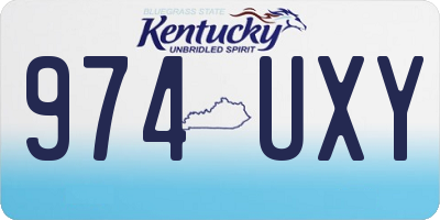 KY license plate 974UXY