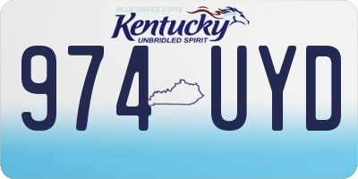 KY license plate 974UYD