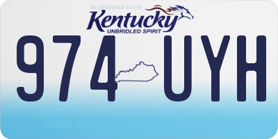KY license plate 974UYH