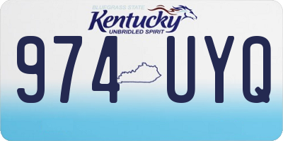 KY license plate 974UYQ